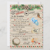 To My Grandson Gift,Grandson And Grandpa,Bird Love (Front)