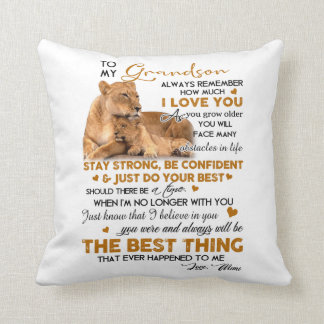 To My Grandson Throw Pillow