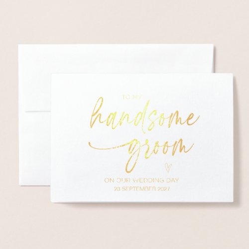 To My Groom From Bride I Cant Wait to Marry You F Foil Card