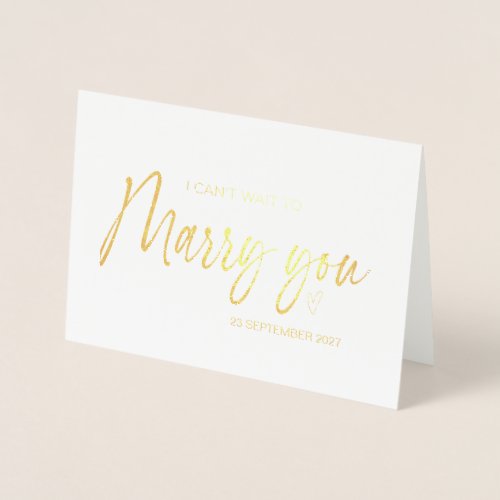 To My Groom From Bride I Cant Wait to Marry You Foil Card