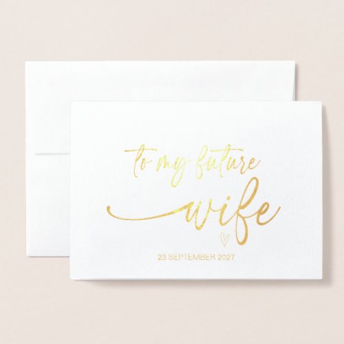 To My Groom From Bride Wedding Day Love Marry You Foil Card