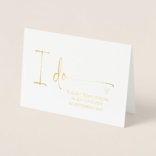 To My Groom from Bride Wedding I Do Marry You Foil Card