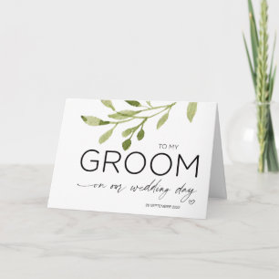 To My Groom Gift from Bride Garden Summer Wedding Card