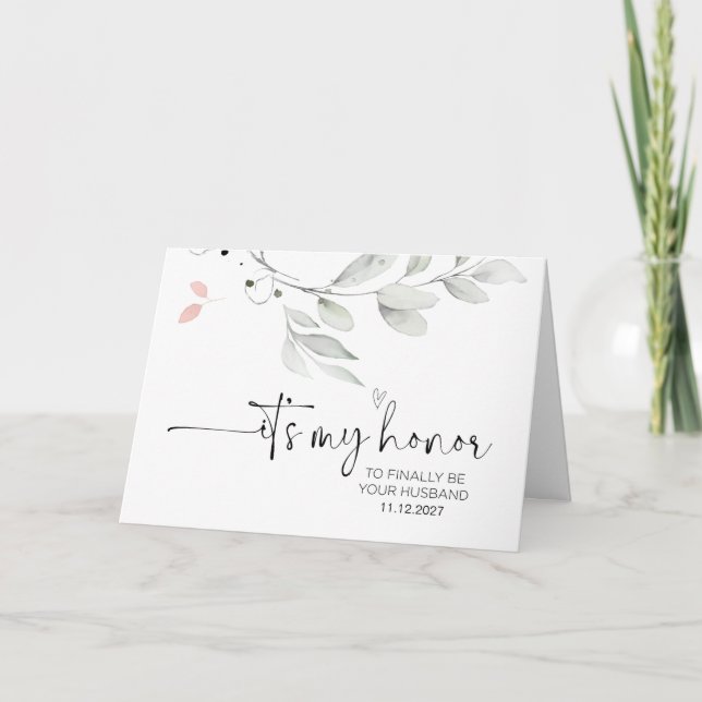 To My Groom Husband Wedding Day Getting Married Card (Front)