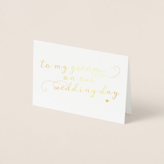 To My Groom On Our Wedding Day Card (Front)