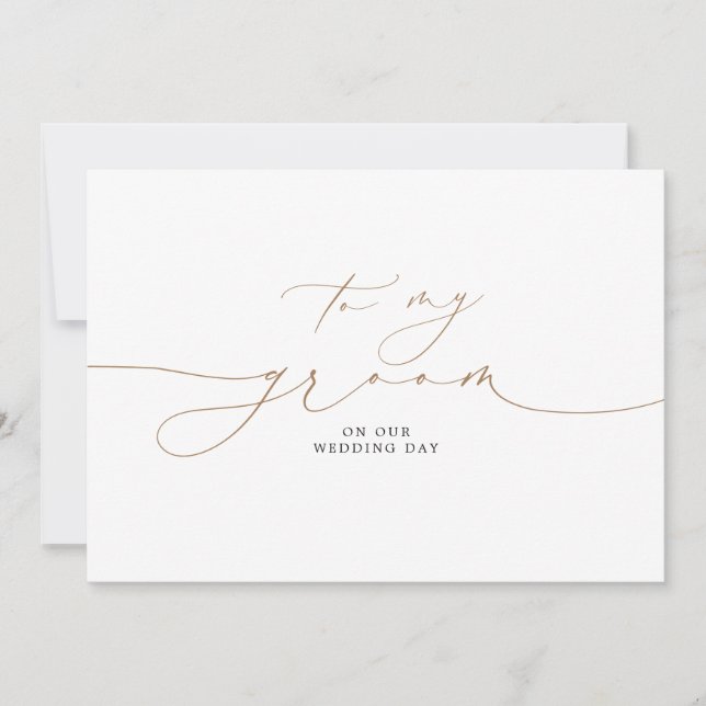 To My Groom On Our Wedding Day Elegant (Front)