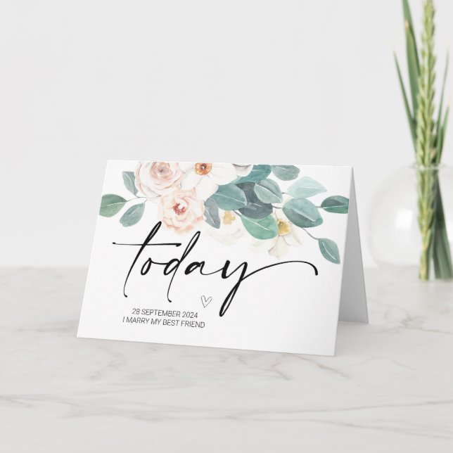 To My Groom On Our Wedding Day from Bride Married  Card (Front)