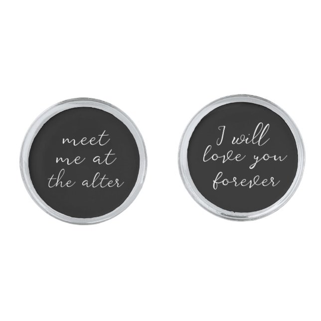 To My Groom On Our Wedding Day Gift Cufflinks (Front)