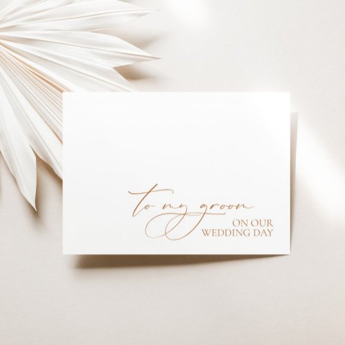 To My Groom On Our Wedding Day Wedding Day Card