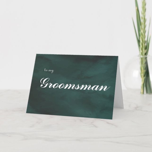 to my Groomsman Thank You Card (Front)