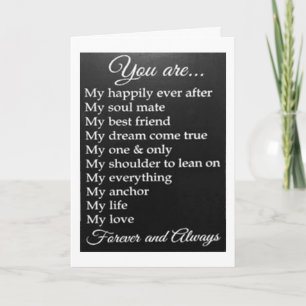 "TO MY HAPPILY EVER AFTER" HAPPY ANNIVERSARY CARD