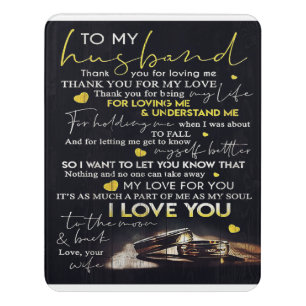 To my Husband Best Gift For Husband Door Sign