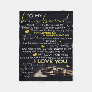 To my Husband Best Gift For Husband Fleece Blanket