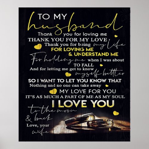 To my Husband  Best Gift For Husband Poster