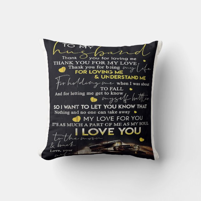 To my Husband | Best Gift For Husband Throw Pillow (Front)