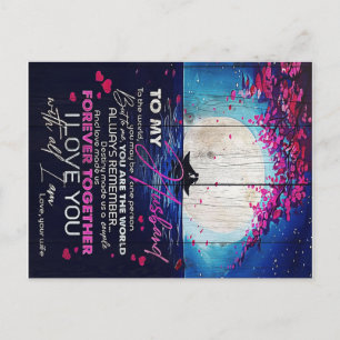 To My Husband Birthday Gift Letter To Husband Announcement Postcard