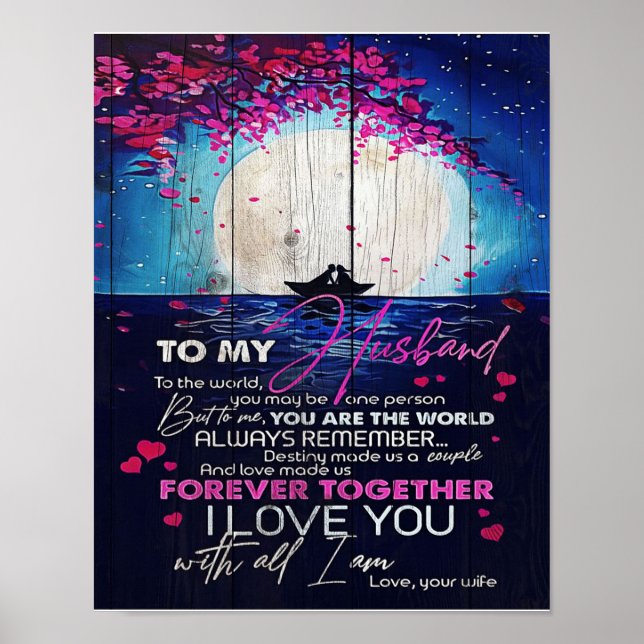 To My Husband Birthday Gift | Letter To Husband Poster (Front)