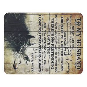 To My Husband Birthday Gift To Husband Door Sign