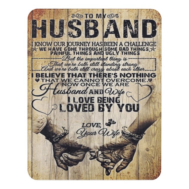 To My Husband | Birthday Gift To Husband | Door Sign (Contemporary Vert)