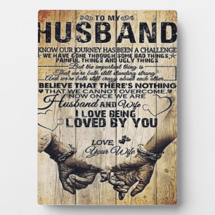 To My Husband Birthday Gift To Husband Plaque