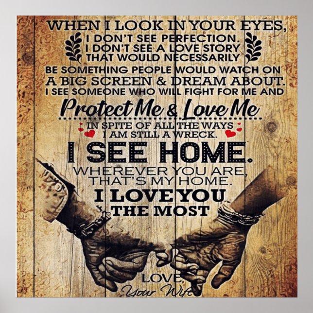 To My Husband | Birthday Gift To Husband | Poster (Front)