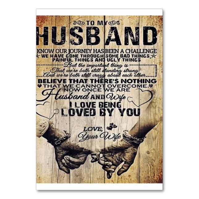 To My Husband | Birthday Gift To Husband | Table Number (Front)