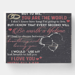 To my Husband Canvas Decor Wooden Box Sign