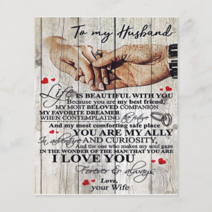 To My Husband Design Gift Love Letter To Him