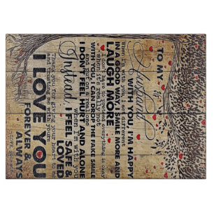 To My Husband Design Gift   Love Letter To Him   Cutting Board