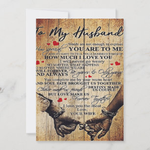 To My Husband Design Letter To Him Lovely Gift Holiday Card