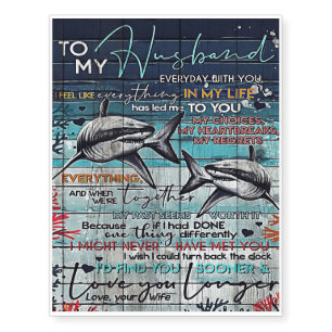 To My Husband Design Love Letter Design Temporary Tattoos