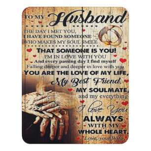 To My Husband Design   Love Letter Gift To Him Door Sign