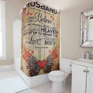 To My Husband Design Love Letter Gift To Him Shower Curtain