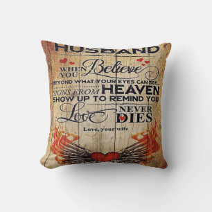 To My Husband Design Love Letter Gift To Him Throw Pillow