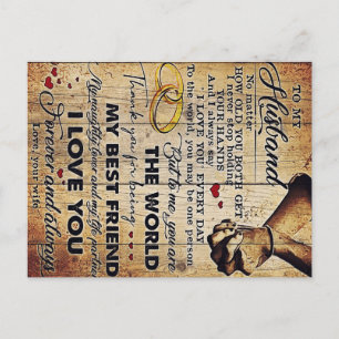 To My Husband Design Love Letter To Him Announcement Postcard