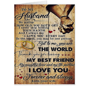 To My Husband Design Love Letter To Him Card