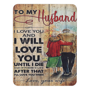 To My Husband Design Love Letter To Him Door Sign