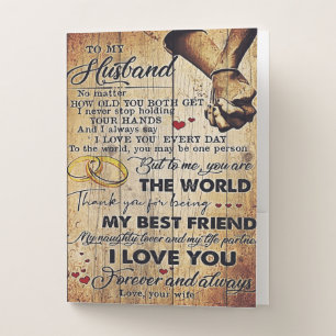 To My Husband Design Love Letter To Him Pocket Folder