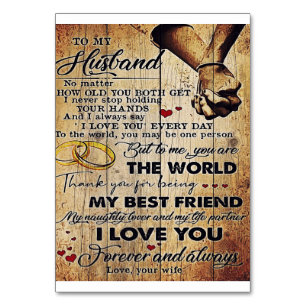 To My Husband Design Love Letter To Him Table Number