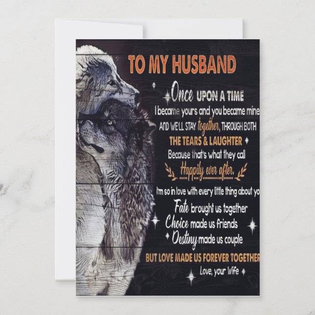 To My Husband Design | Love Quotes To Husband Holiday Card (Front)