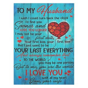 To My Husband Design   Love Quotes To Husband Tablecloth