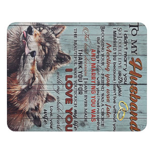 To My Husband Design, New Home Gift Door Sign