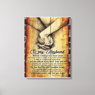 To My Husband Gift Cute Husband Gift Canvas Print