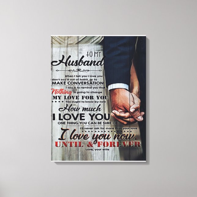 To My Husband Gift | Holiday Funny Gift Canvas Print (Front)