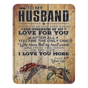 To My Husband Gift, Holiday Gift Door Sign