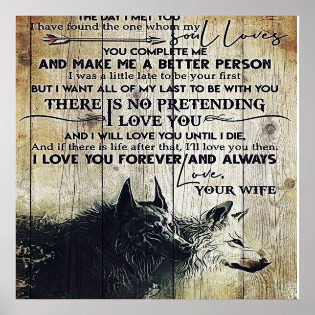 To My Husband Gift, Holiday Gift Poster (Front)