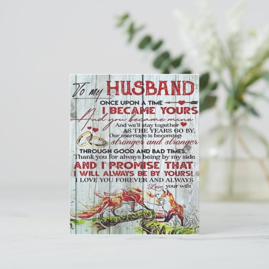 To My Husband Gift | Letter For Him | (Standing Front)