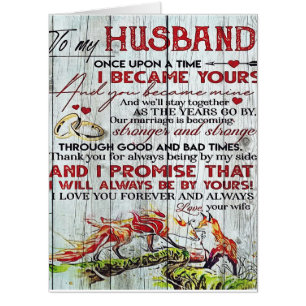 To My Husband Gift Letter For Him Card
