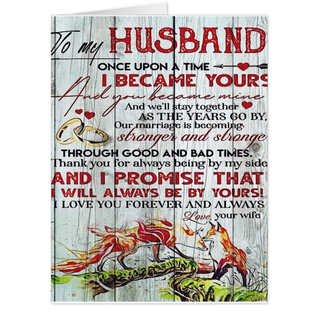 To My Husband Gift | Letter For Him | Card (Front)