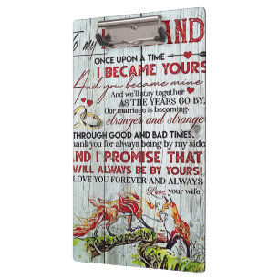 To My Husband Gift Letter For Him Clipboard